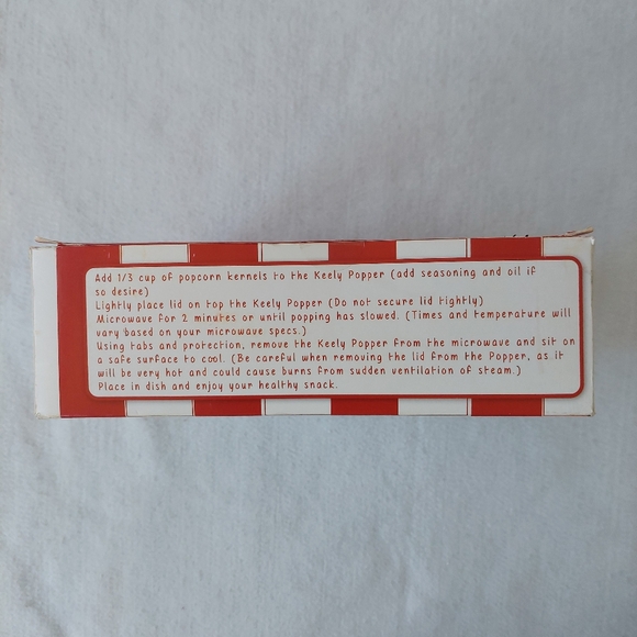 KEELY POPPER microwave popcorn maker NIB - Picture 10 of 12